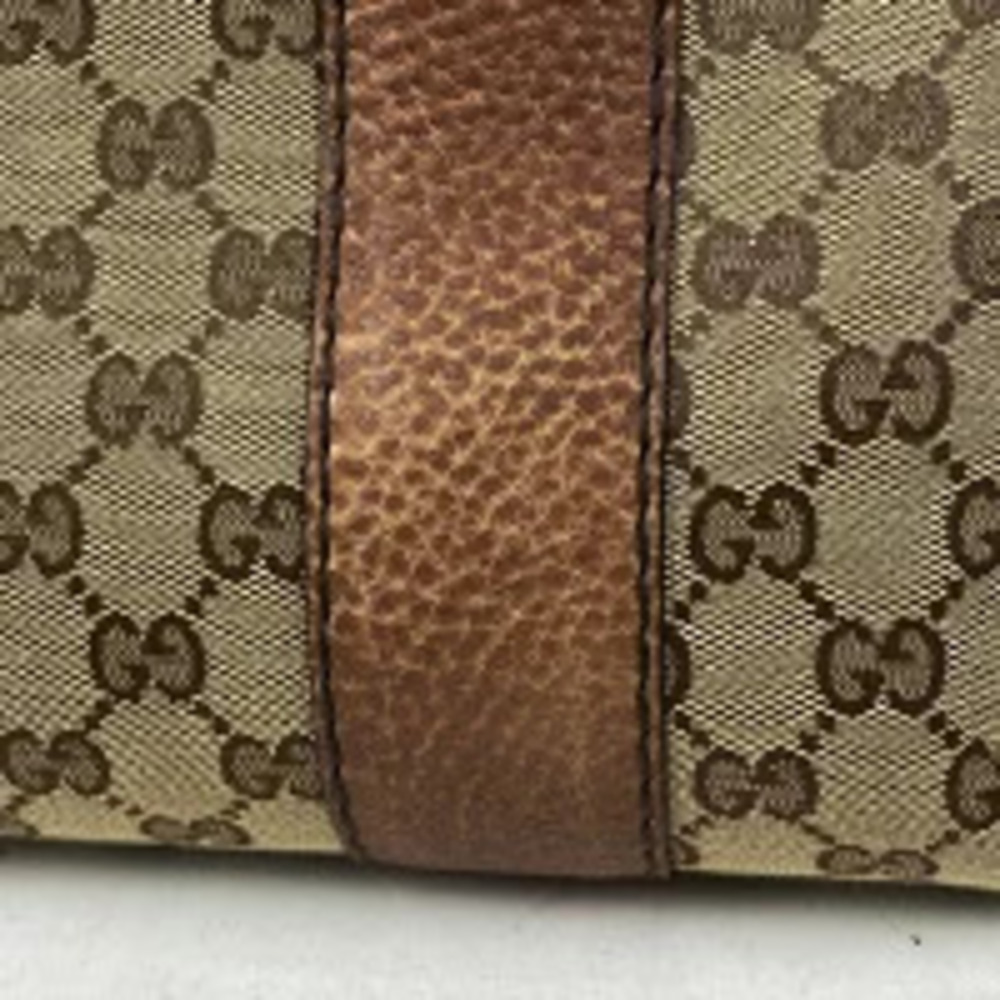 Gucci 2way Brown Bamboo Tote Bag GG Canvas Woven Brown - Picture 4 of 7
